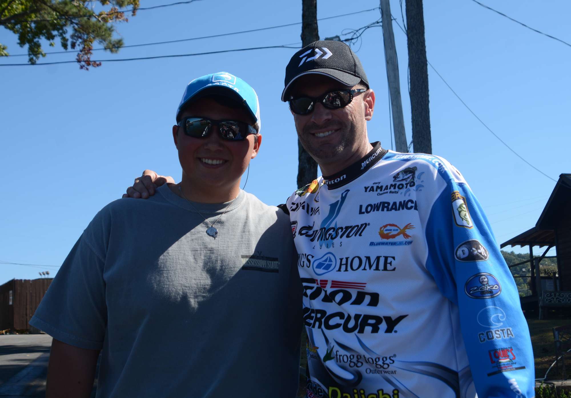 Howell was happy to meet Ballard unexpectedly. Lane said that's what it's like at Guntersville now; you can't drive down the street without seeing a Bassmaster Elite Series pro!