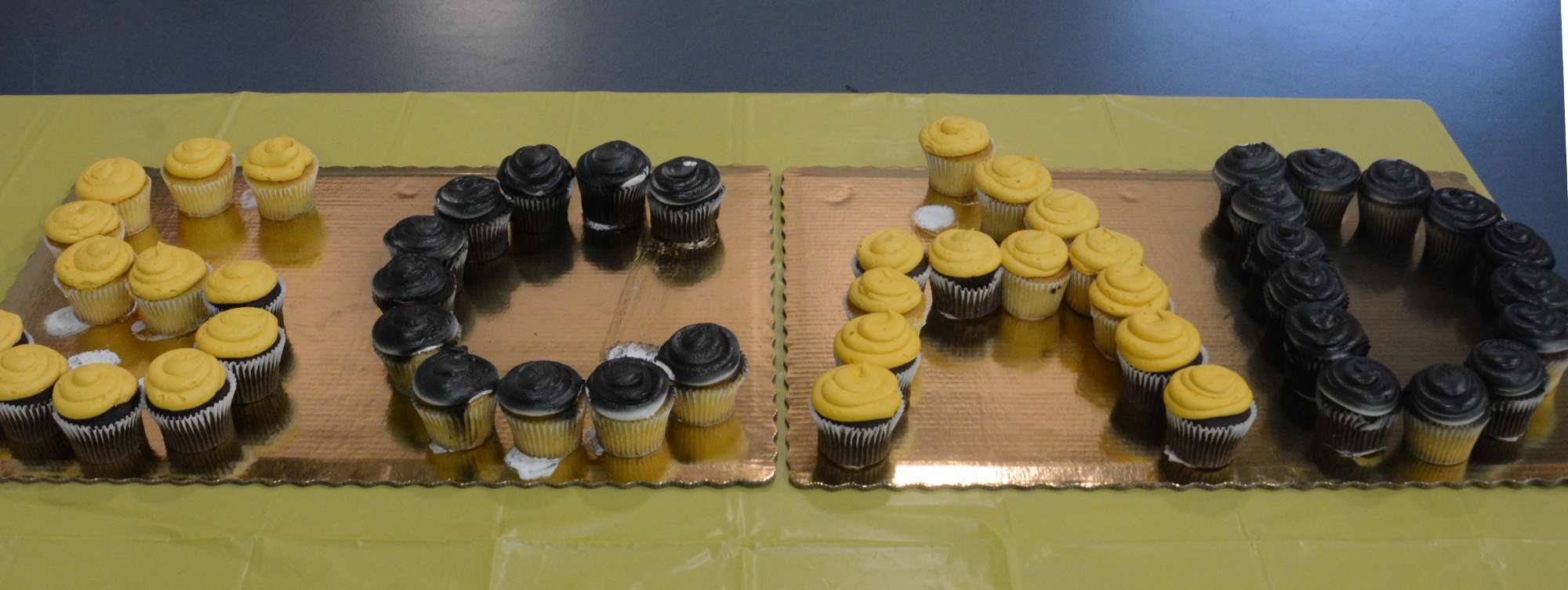 SCAD is written out in cupcakes for Foshee's school of choice, the Savannah College of Art and Design.