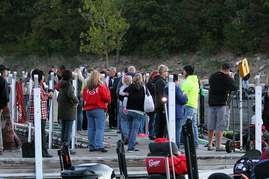 Table Rock State Park Marina is a popular spot for friends and family to gather as the takeoff gets underway. 