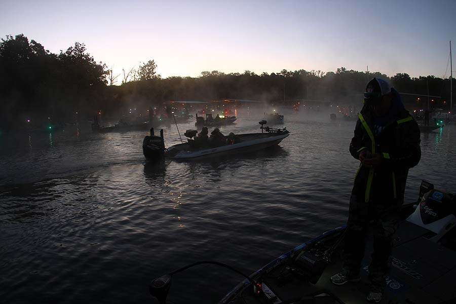 A light fog begins to form but not thick enough to delay the takeoff. 