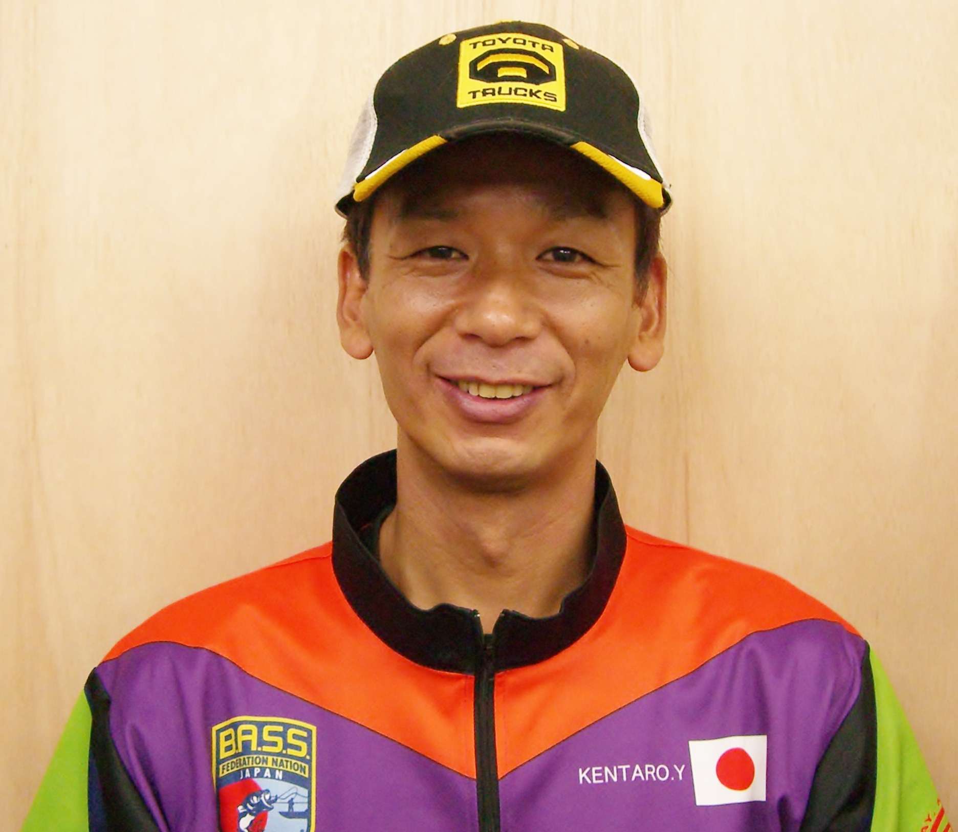 Kentaro Yamada has come all the way from Japan for the championship twice, and now he's coming a third time. He's a member of the Western Bassmasters, and he owns his own business. He loves to go snowboarding.