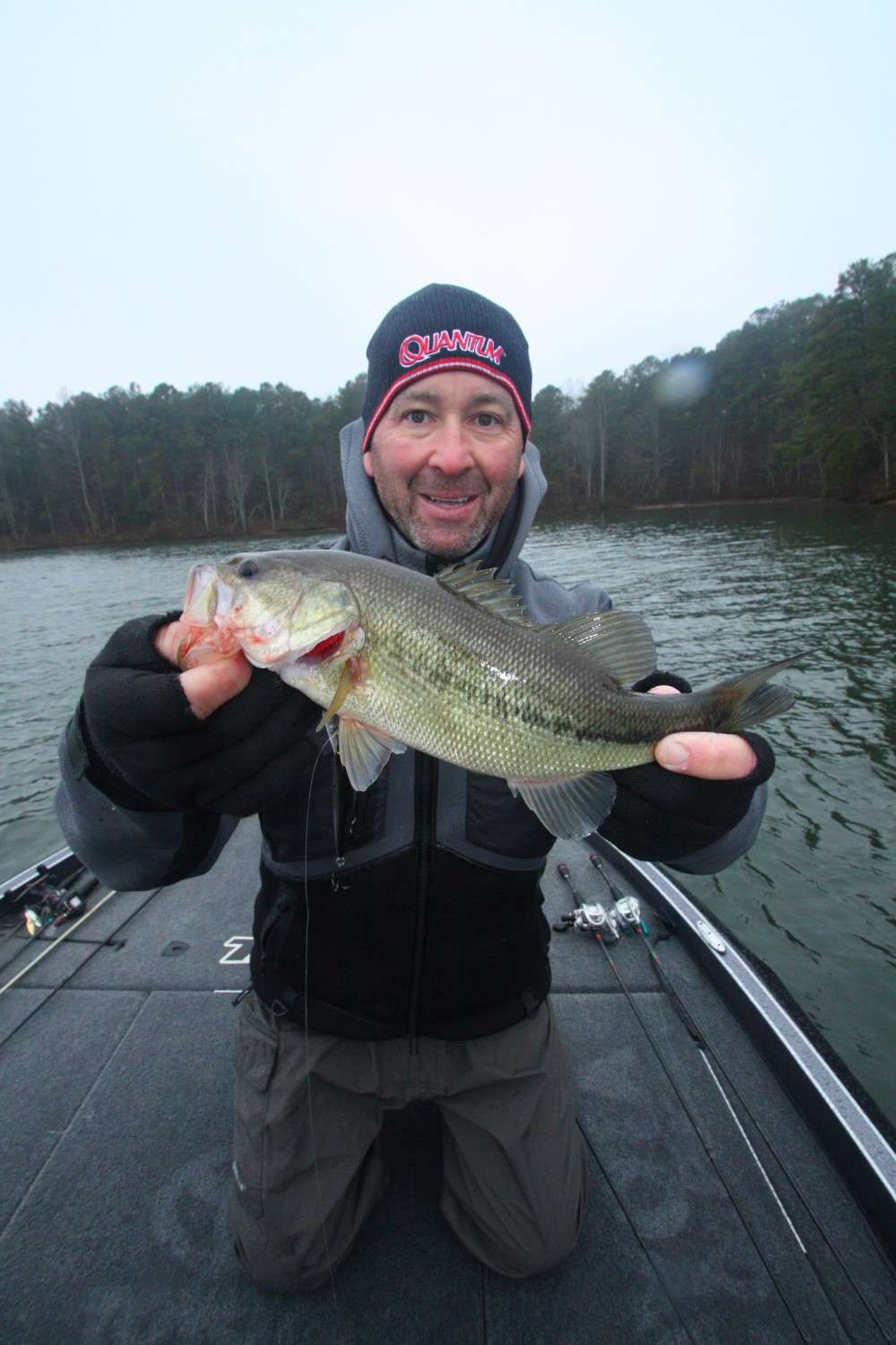11:30 a.m. Swindle bags keeper No. 6, 1 pound, 4 ounces, off a main-lake point on a jerkbait.