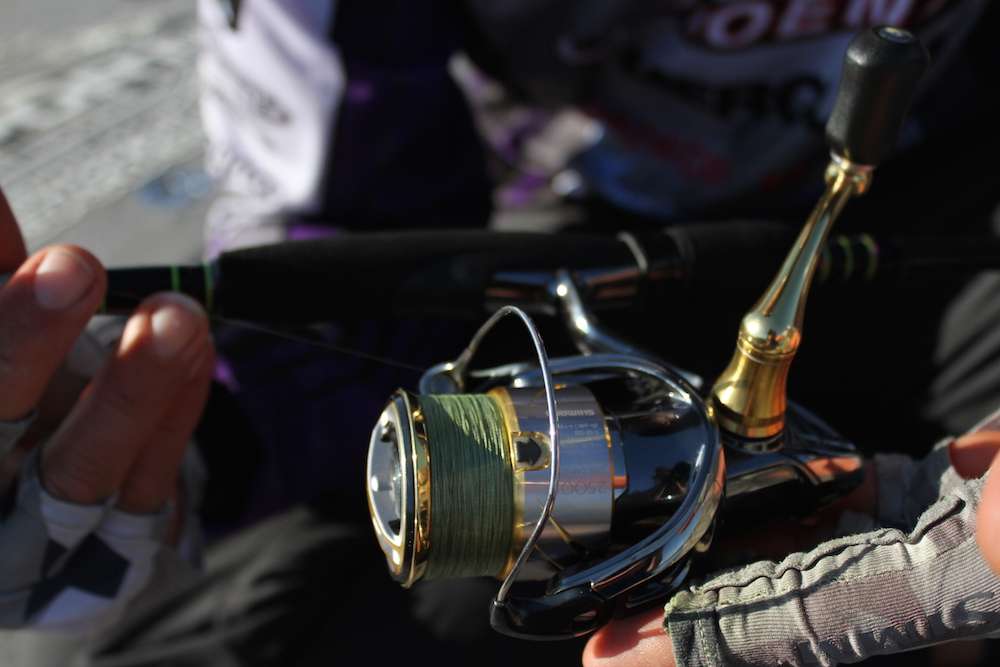 Martens also has a drop shot setup for when he fishes for smallmouth, highly pressured fisheries and even tournaments when getting a bite is crucial. This setup features lighter line and a different rod, which Martens designed for smallmouth fishing as well as events like the Bassmaster Classic in Pittsburgh.