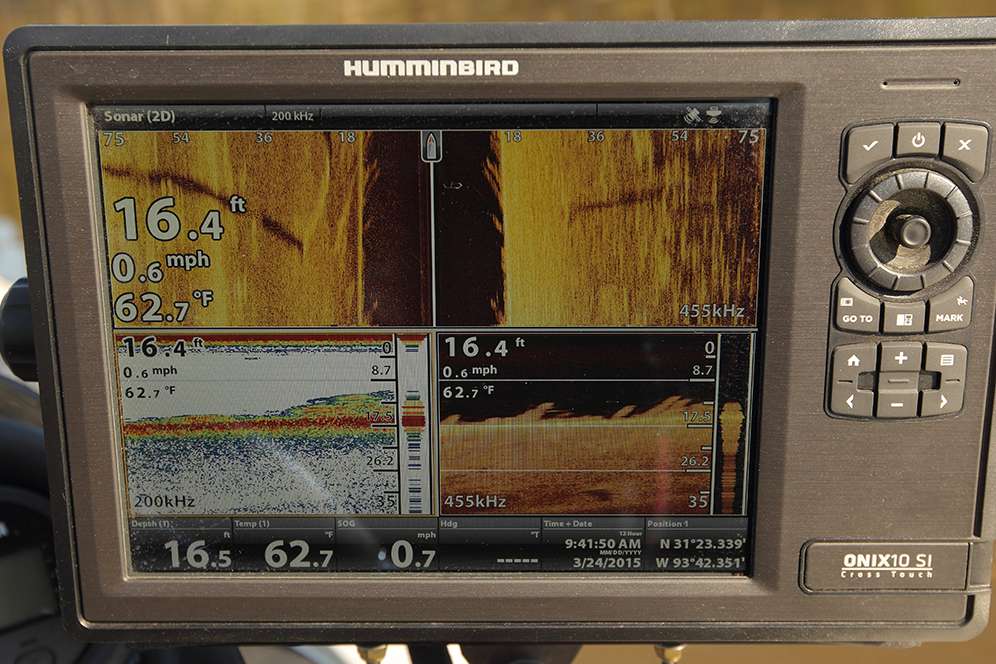 The other unit will show a screen split three ways: SideScan, DownScan and traditional sonar.