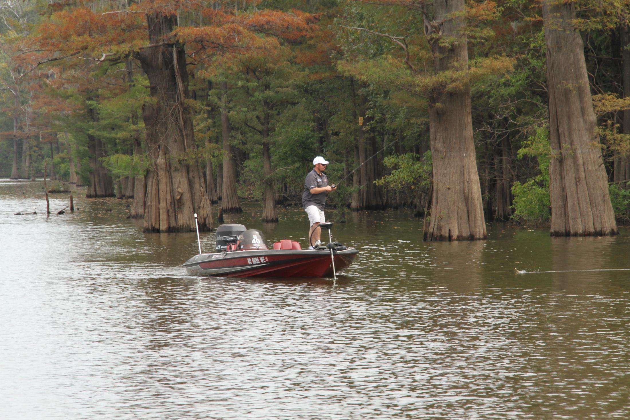The first angler we come to is Roger Thomas from North Carolina.