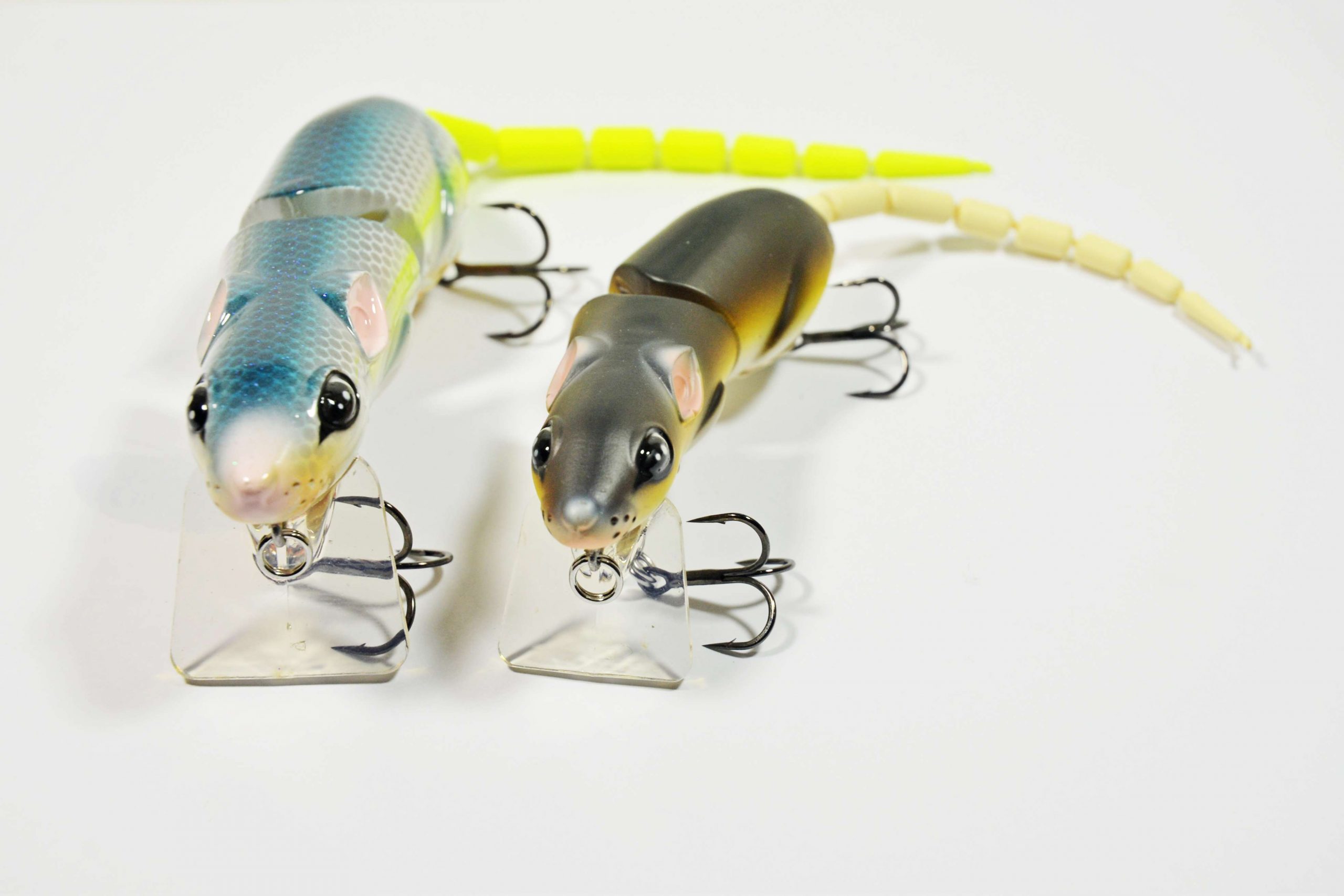  <b>Spro BBZ-1 Rat 40 Jr. & Rat 30 Baby:</b> The BBZ-1 Rat 40 Jr. is 4 inches long, weighs 1 ounce and comes rigged with 2 No. 3 Gamakatsu treble hooks. Also added to the lineup is a BBZ-1 Rat 30 Baby, which is 3 1/4 inches long, weights in at 1/2 ounce, and comes equipped with 2 No. 6 Gamakatsu treble hooks. The action of  the BBZ-1 Rat will translate through all sizes, you can walk the dog with this bait, and when feeding the bait slack line during the retrieve it will actually turn 180 degrees on the pause. You can also fish the the BBZ-1 Rat as a wake bait on the surface with a slow, steady retrieve. $21.99-$29.99; <a href=