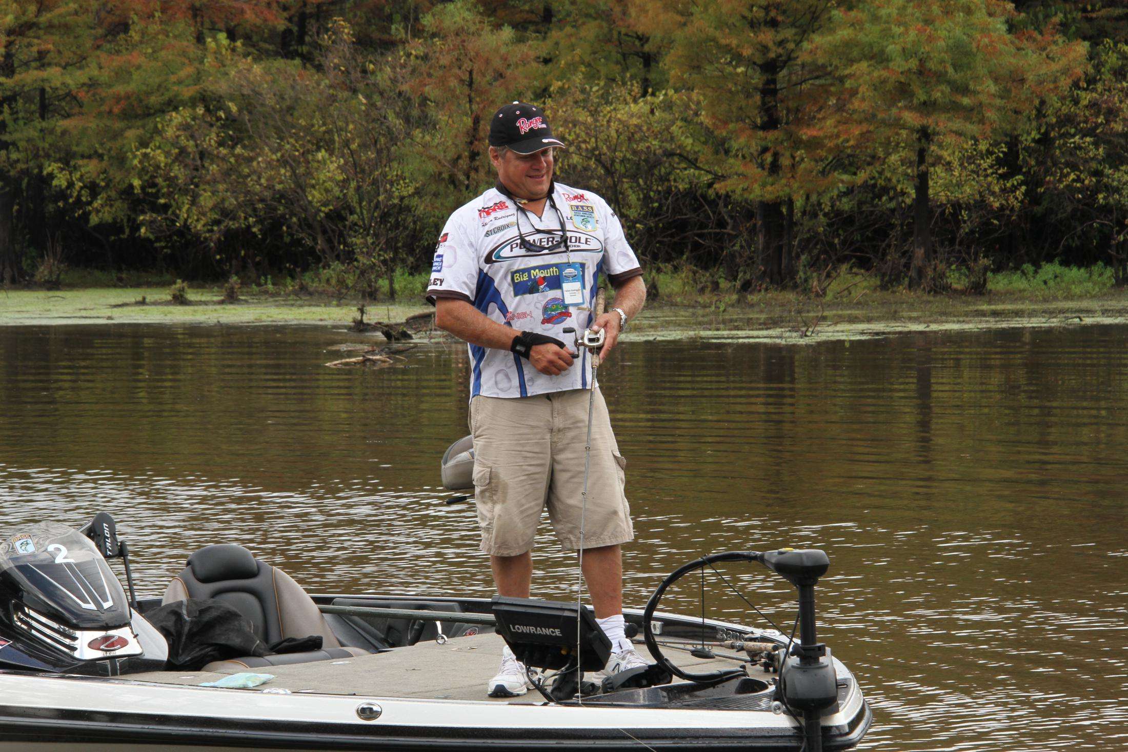 With our three boats within easy talking distance, a clearly emotional Rodriguez shares the story in detail. He felt the right thing to do was share the spot at that moment. 