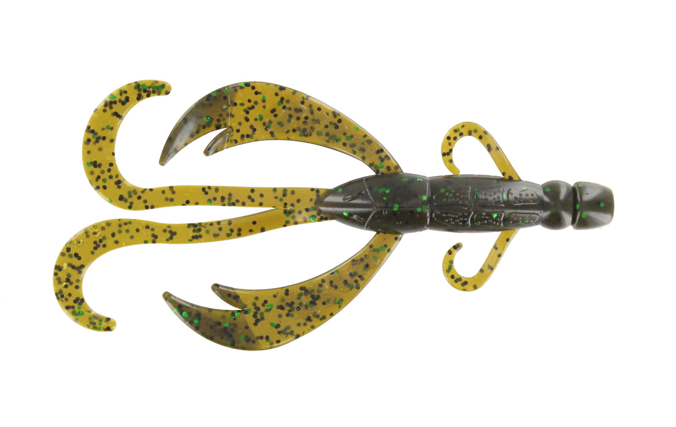 <b>Big Bite Baits Battle Bug:</b> This soft plastic creature is the first signature bait from its newest Pro Staff member Mike McClelland. The 4-inch Battle Bug has a segmented body shape with legs, craws and antenna appendages, and can be Texas-rigged or as a punchbait trailer. $3.99 per 7 pack; <a href=