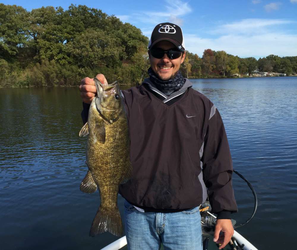 A Fall smallie caught while fishing on the Horseshoe Chain of Lakes.â Submitted by Daniel