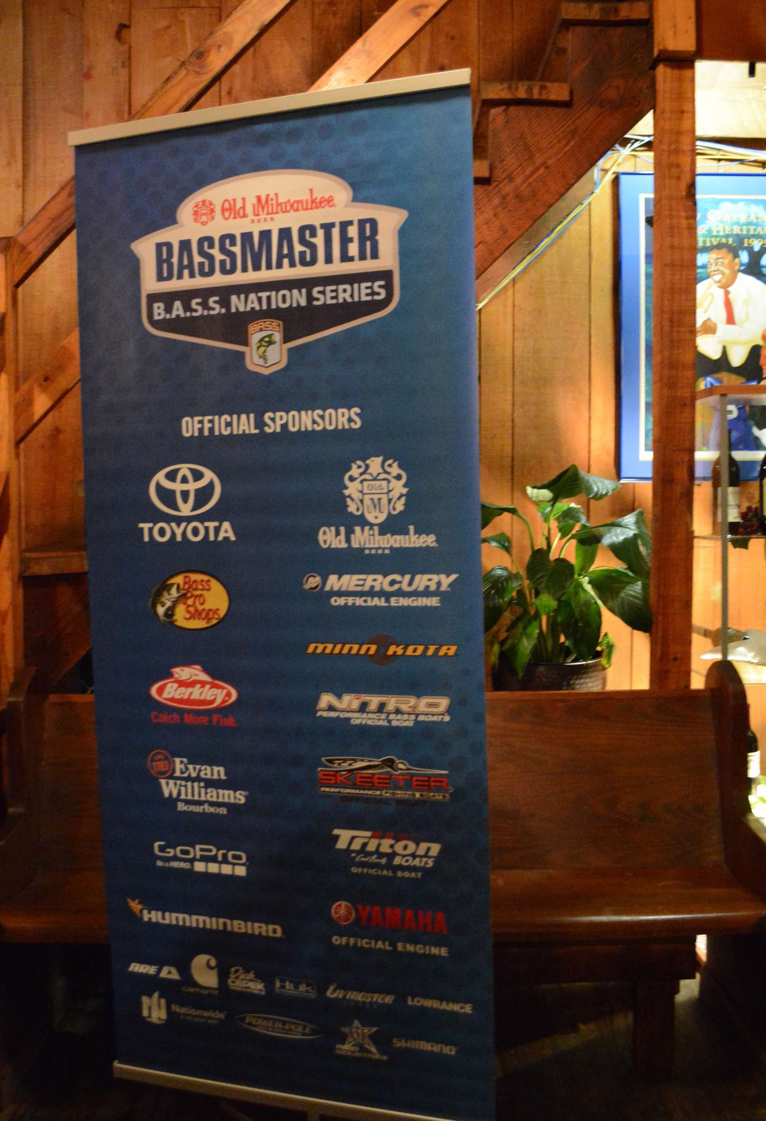 Just inside, anglers are greeted with the confirmation that they are indeed in the right place. The banner begins the start of the line competitors go through for registration.