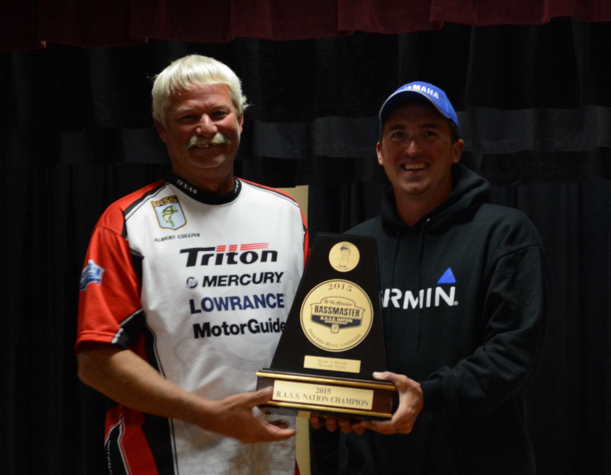 B.A.S.S. Nation Championship winners are invited to compete in the Bassmaster Elite Series. Mueller accepted his invitation last year and just finished his rookie year. Collins just received his invitation and gets some time to think about it.