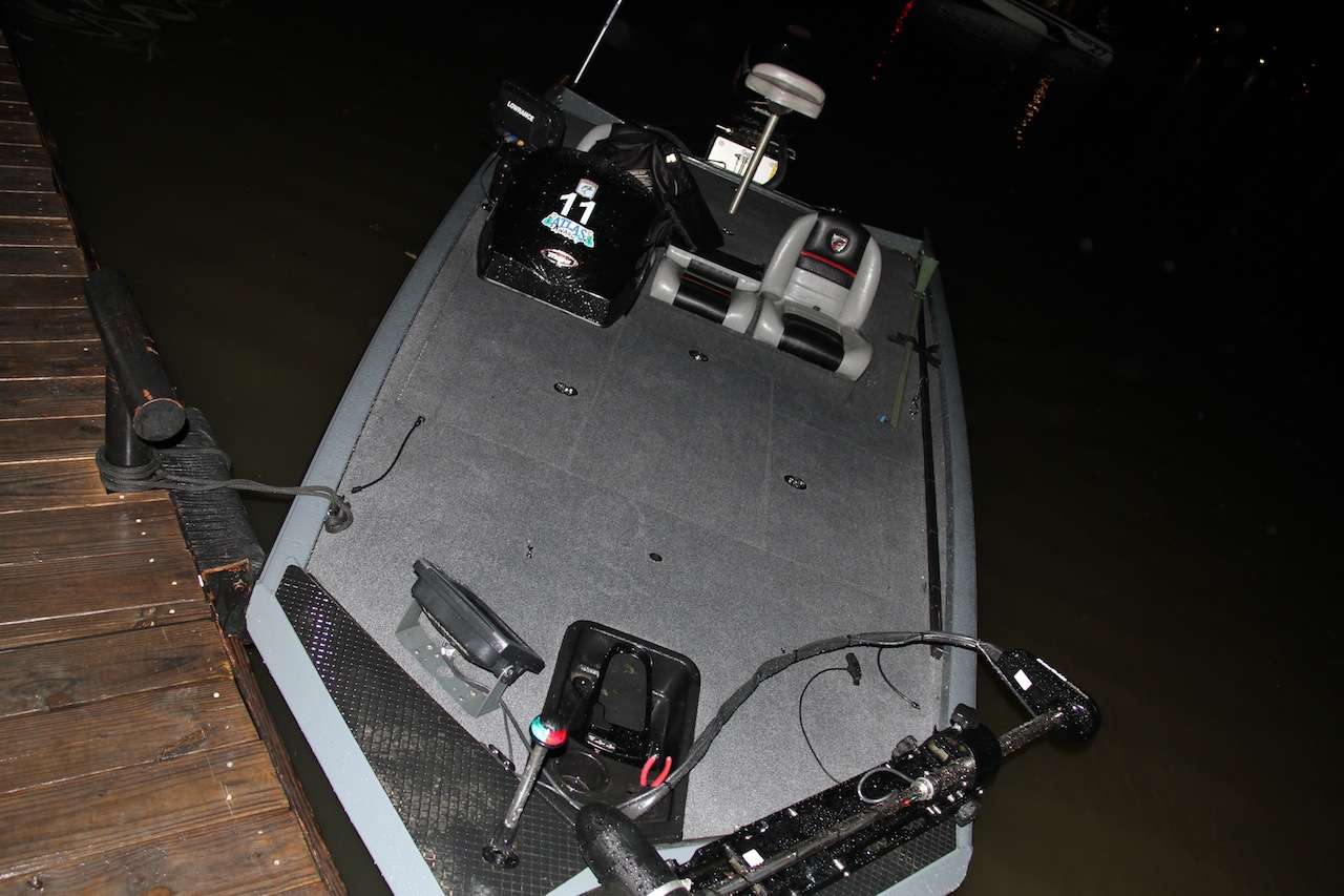 Albert Collins of Texas is one angler in the BNC that's using a small, aluminum boat.