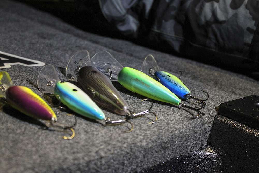 (From left to right): In no specific order, Swindle found the Rapala DT 14, Strike King 6XD, Strike King 10XD, 6th Sense 500DD and the Spro Little John DD.
