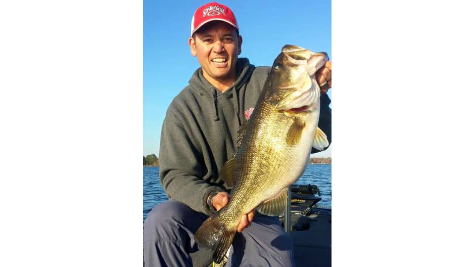 Niggemeyer moved near Lake Fork in 2001 with the plan to guide on the fame big fish lake. He shows off an 8.61-pounder there, far from his personal best of 11-14 at Choke Canyon.