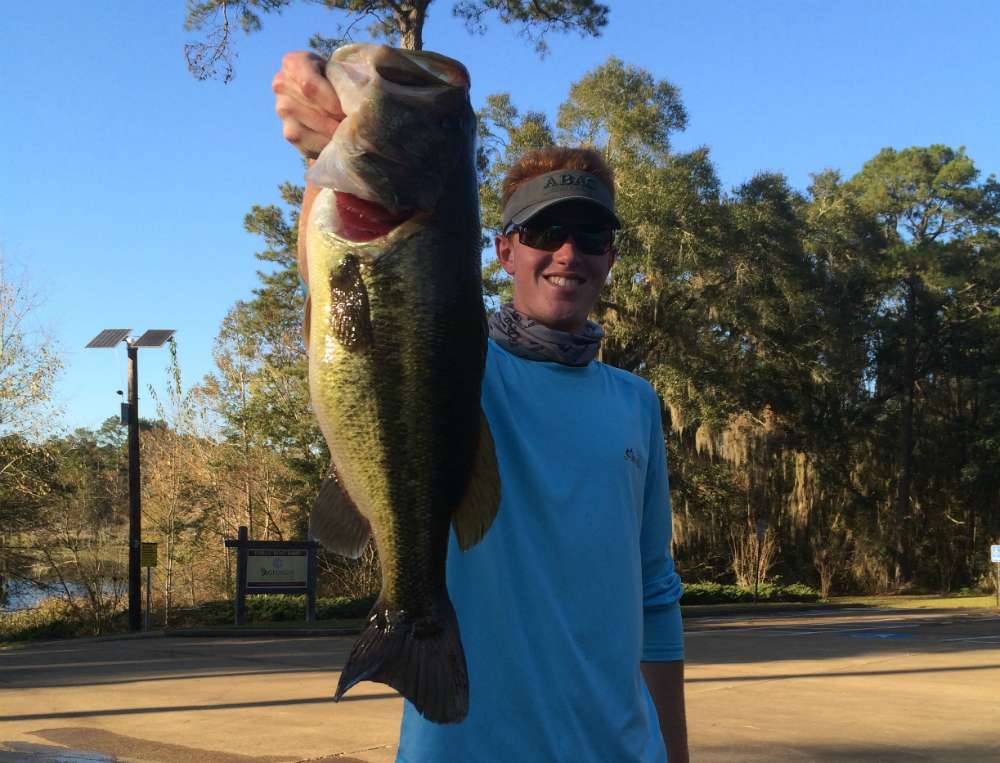 âI caught this 6 1/2-pounder flipping hyacinths at Lake Seminole. Best bite ever!â Submitted by Blake