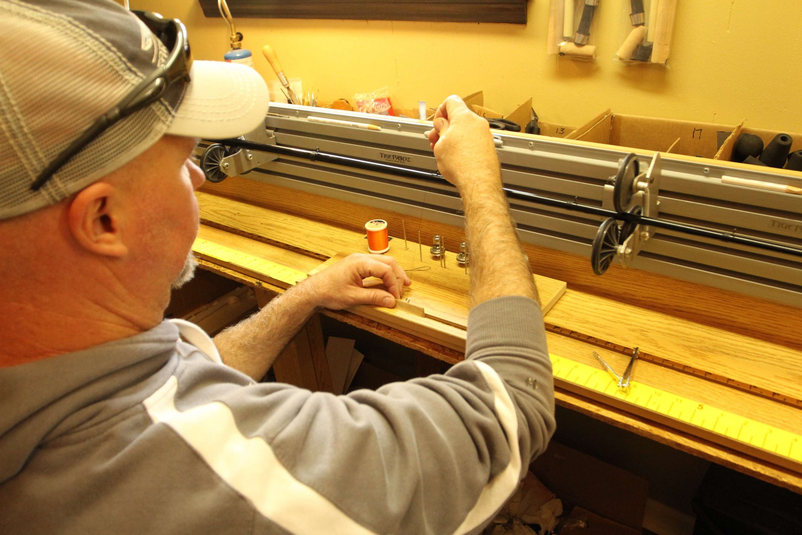 Dobbins says this part is where the right equipment makes the job very simple, but it takes practice. Don't expect your first rod to be perfect. After thousands of rods pushed through his shop, he's become very proficient at this process. 