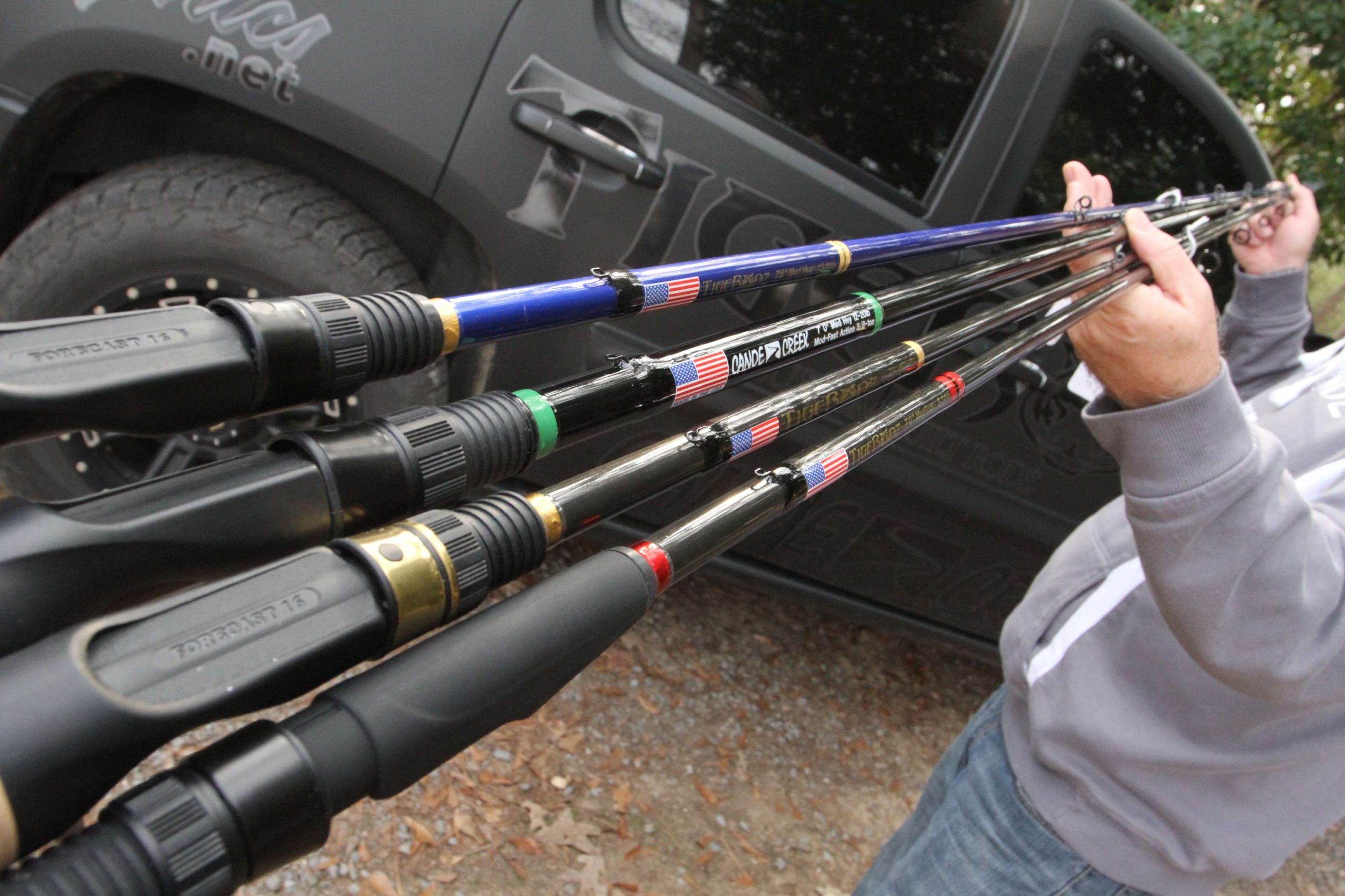 There are many technique-specific rods available in the TigeRodz line, each hand crafted by a guy who loves to catch big bass on hand-made rods. 