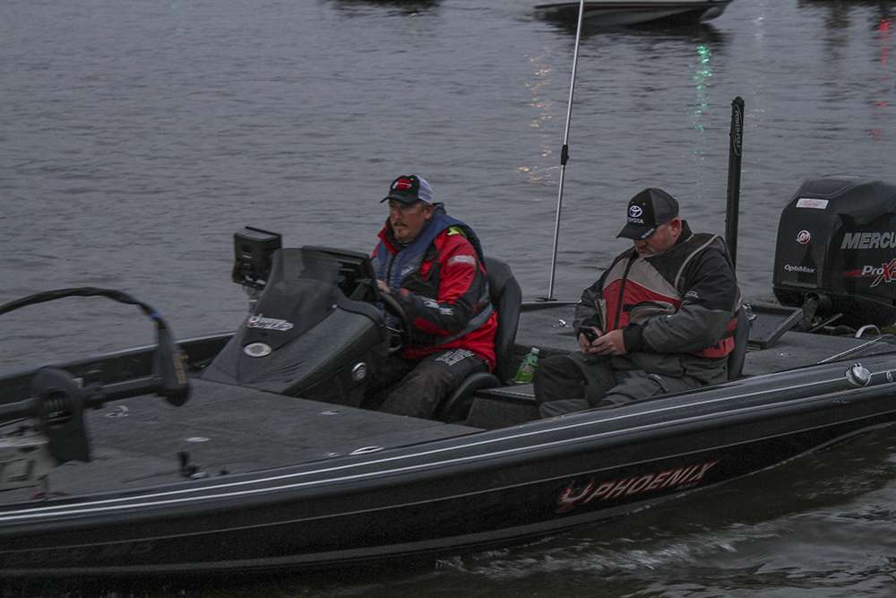 Alabama anglers Jimmy Mason (left) and Lance Walker (right) are one of the many Alabama teams here this week. With extensive knowledge of Guntersville, I would bet they have plenty of places to fish this week.