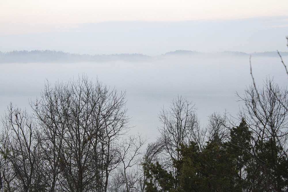 I stopped at an overlook and checked out the fog from above...looks pretty thick.