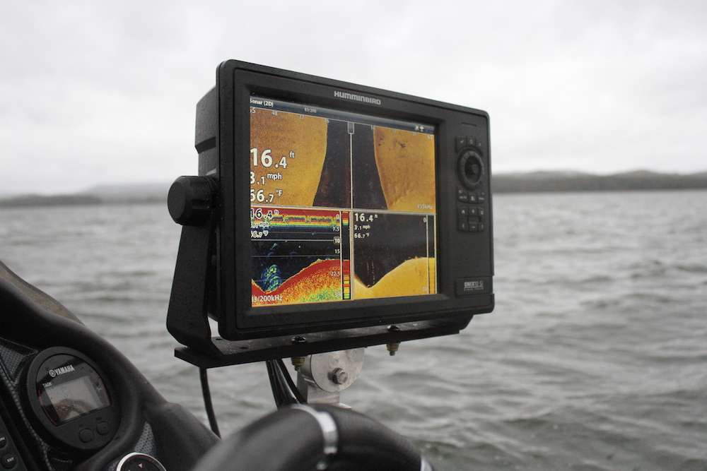 The TH Marine Kong Mount helps stabilize his Humminbird Onix 10 while he is making long runs, including hours of idling during the summer ledge-fishing tournaments. 