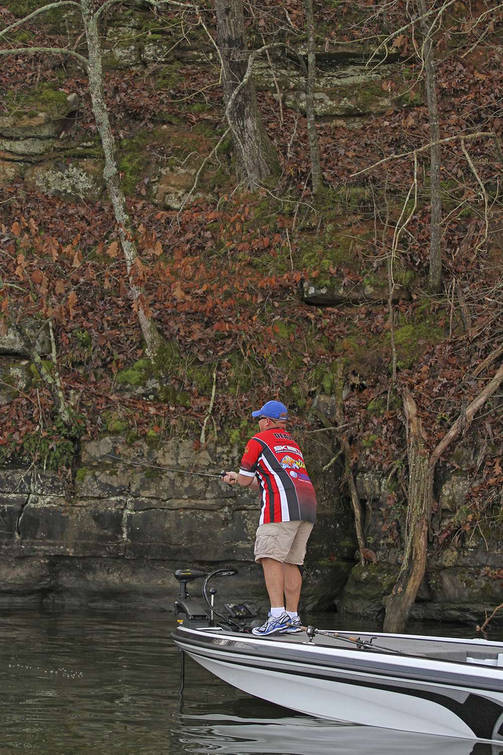 Deaver fished the rock wall in Town Creek as the time for session one was winding down.