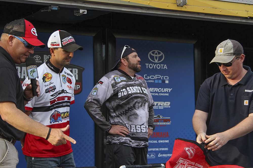 The winning moment as Nickolas LeBrun's five fish limit isn't enough to overtake the lead.