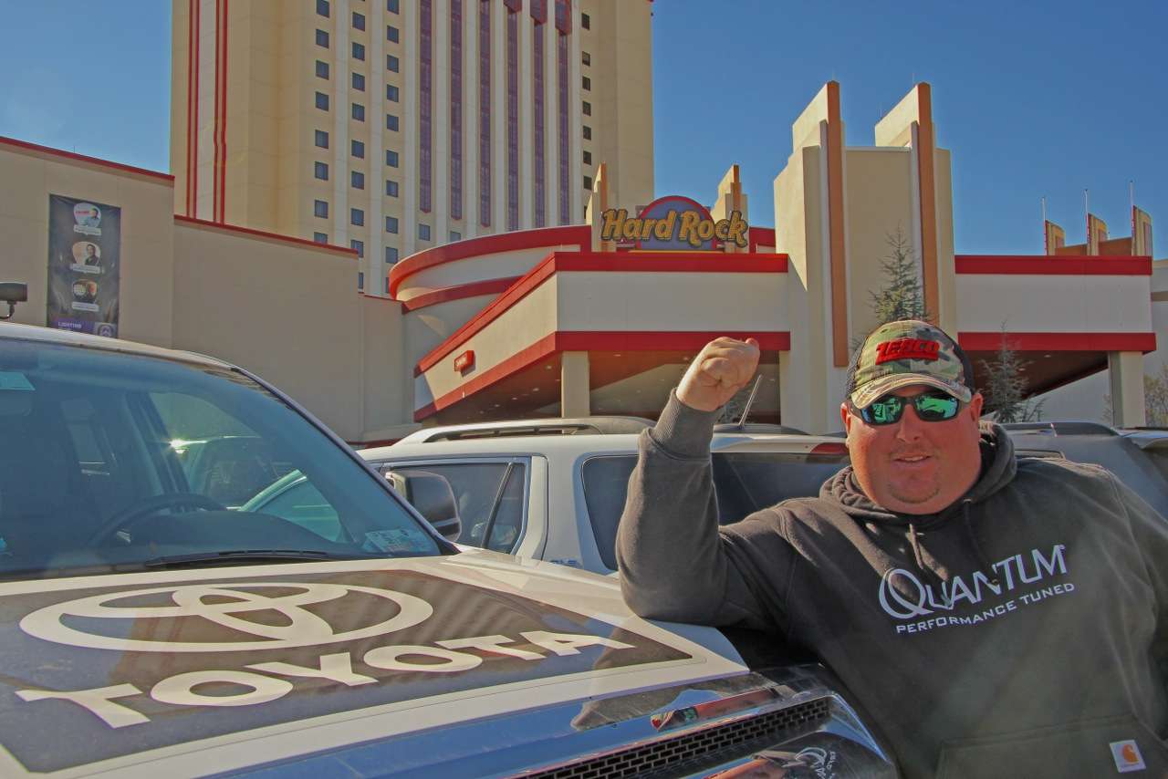 Just like Classic competitors will do each day, Powroznik drove 90 miles down Interstae-44 from Grand Lake to Tulsa.  He was headed to visit The Zebco Brands, home to Quantum rods and reels. But first â lunch on Tulsaâs eastern fringe at Hard Rock Casino â a 2016 Bassmaster Classic host. 