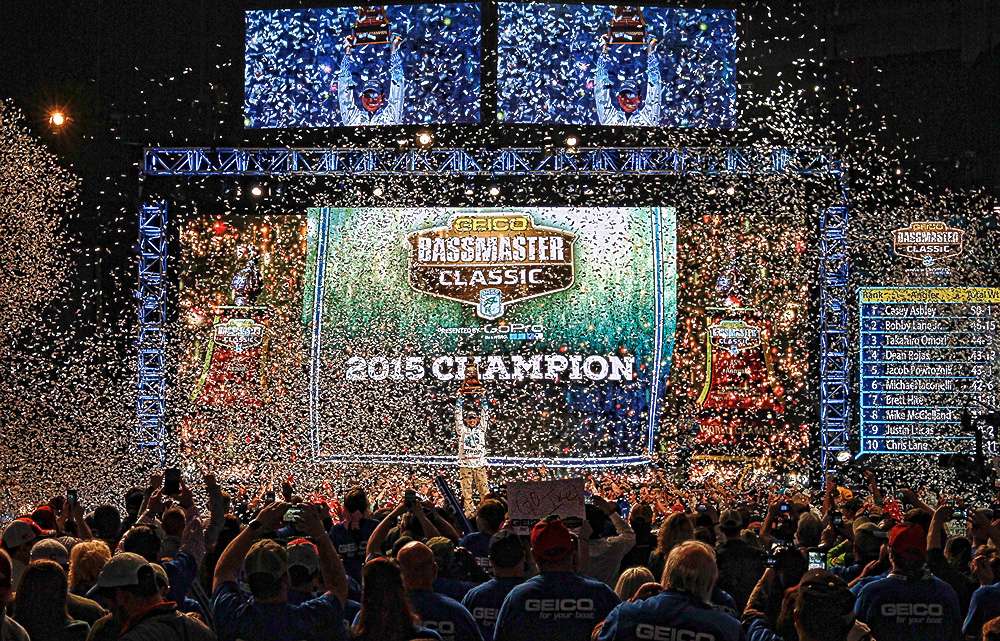 Casey Ashley was crowned the 2015 Bassmaster Classic champion. 