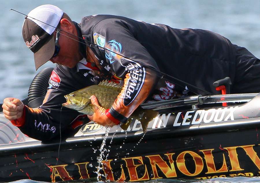 Kevin LeDoux had his best finish of the season on the St. Lawrence River, finishing eighth with 70 pounds, 2 ounces. 
