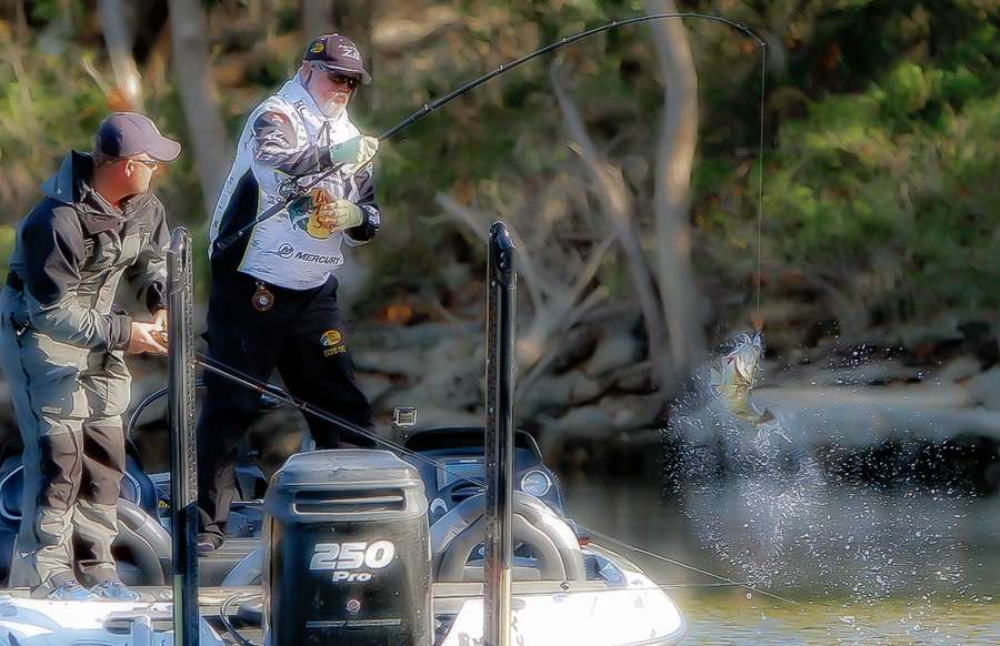 In the âwin and youâre inâ format for qualified anglers that win a Bassmaster Open, Clunn would finish third to James Watson on Table Rock. 