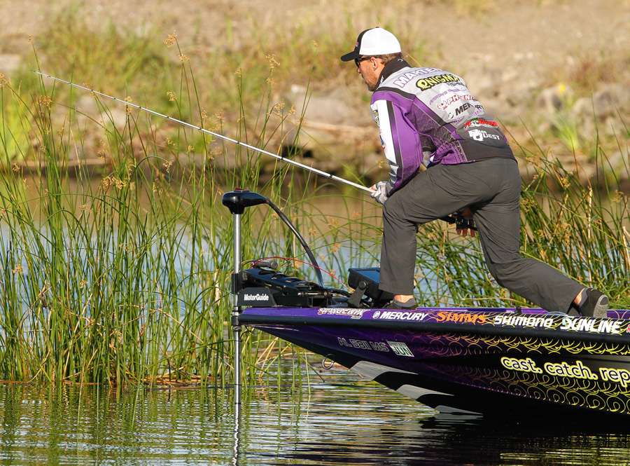 Aaron Martens primarily targeting spawning fish during the event held on the Sacramento River. 