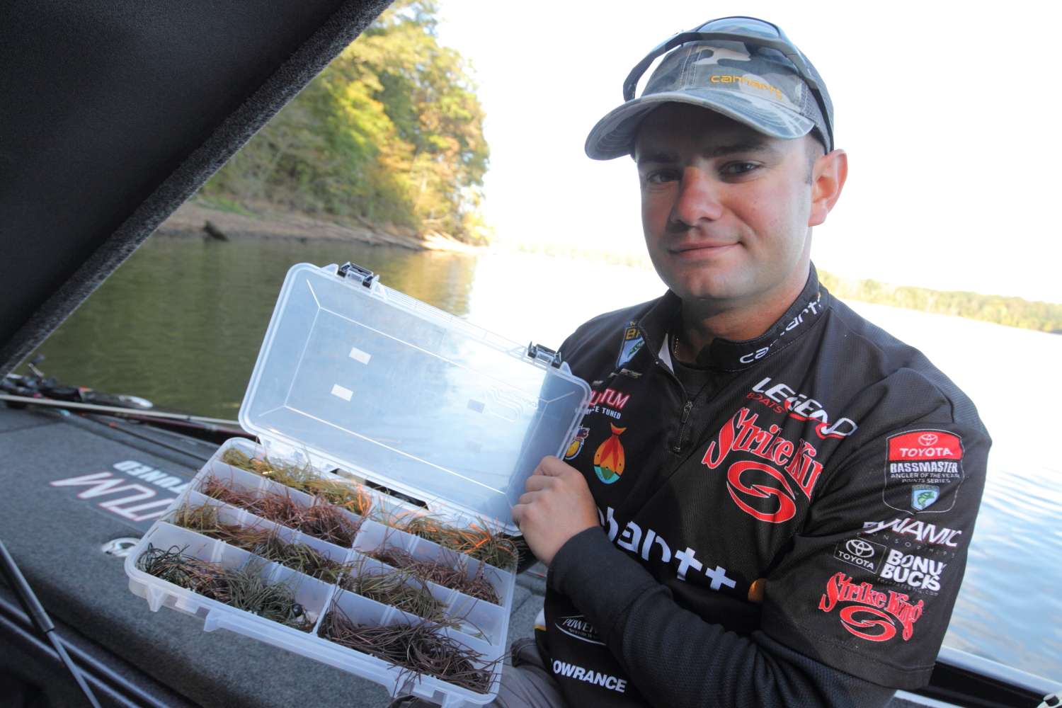In virtually every Elite Series boat, you're going to find a box of jigs like this one.