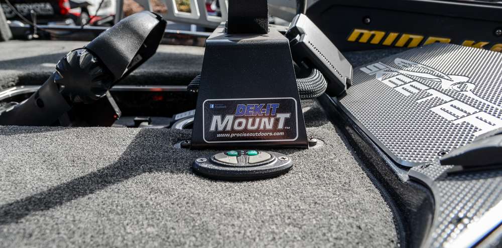 PROcise Deck-It mounts will be keeping his Humminbird Helix 10s steady on the dash and bow. 