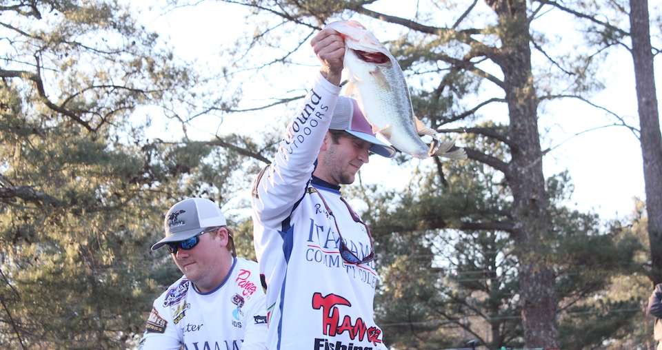 Russ Johnson and Hunter Schrock of Itawamba Community College with a nice one on Day 3. 