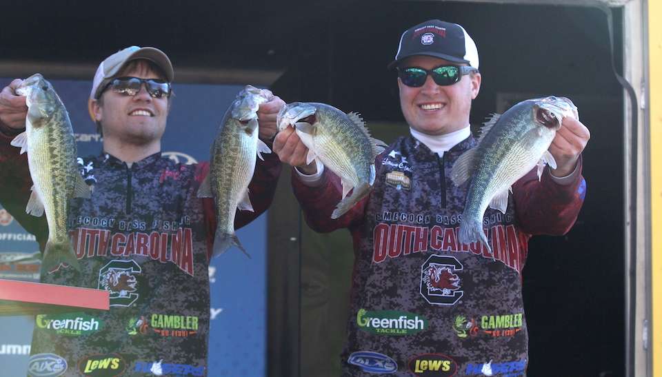 Shawn Callahan and Tom Brewbaker of the University of South Carolina sit in 19th with 20-13. 