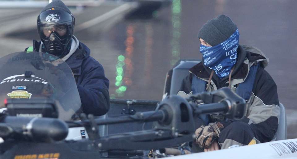 Most anglers are so bundled up, it's hard to tell who they are. 
