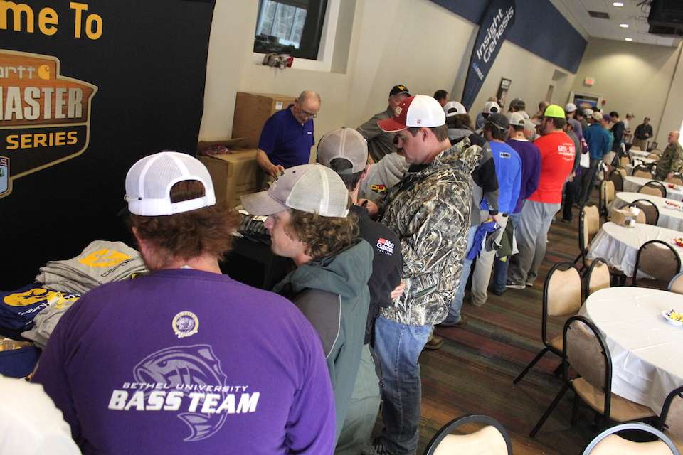 Anglers continue to flow through registration. 