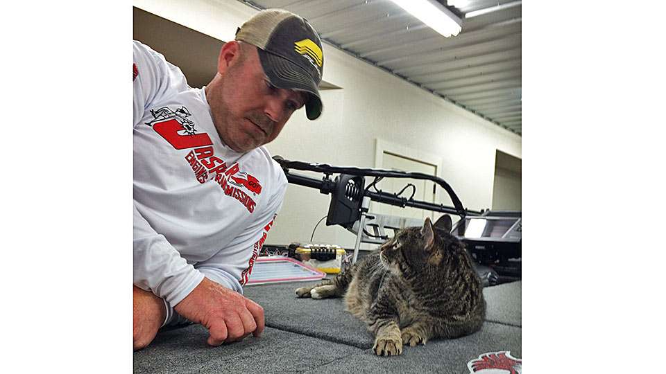 Speaking of pets, Chad Morgenthalerâs cat, Mufasa, is his best buddy and really likes to hang out with him in the boat. 