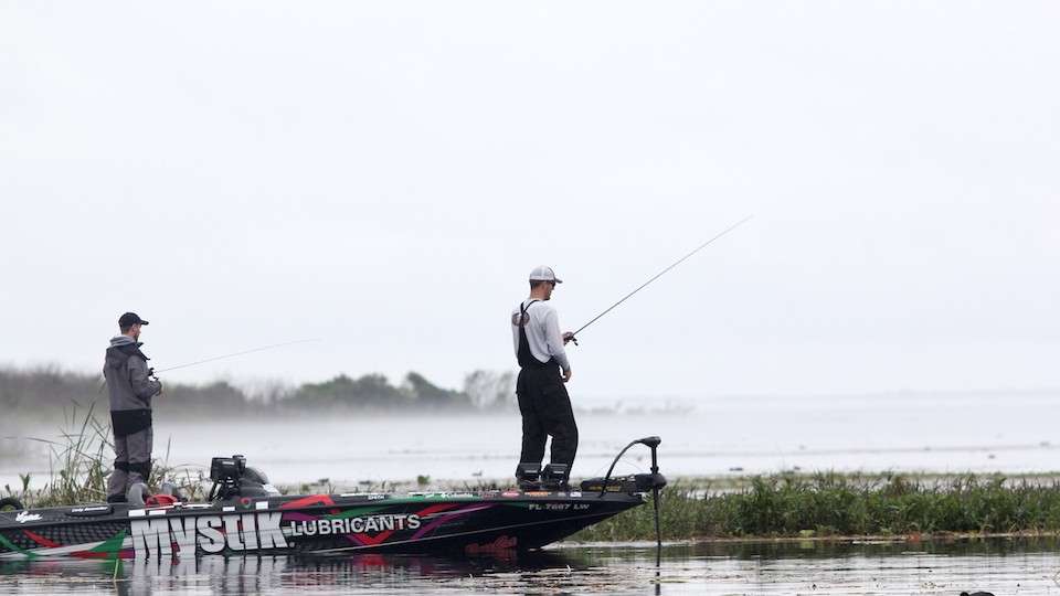 Local stick Cody Detweiler made a hard charge up the leaderboard after only catching 14 pounds on Day 1 of the event. The Orlando angler has lived in this area his entire life and his parents own Big Toho Marina, which is where the launch is every time the Bass Pro Shops Bassmaster Opens visit the Kissimmee Chain of Lakes.