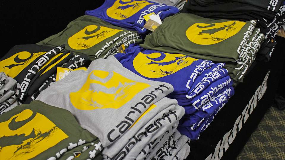 A welcomed sight at every Bassmaster event is the Carhartt t-shirts provided to all anglers competing.
