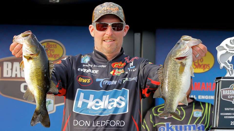 His three-day total of 50 pounds, 5 ounces gave him a slim 2-ounce margin of victory. The champ fished in Lake Kissimmee throughout the tournament.