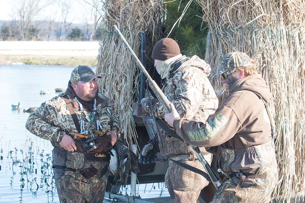 The sounds of a successful duck hunt even attracted the attention of the local game wardens, who slipped in to the check out all the hunters.