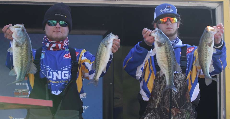 Levi Baker and Bayne Miller of the University of North Georgia sit in 22nd with 20-5. 