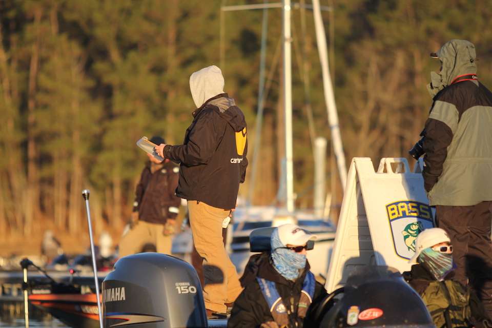 Tournament director Hank Weldon sends the boats out. 