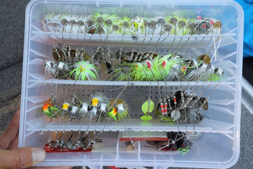 Whites, greens and yellow are popular with Lucas, and the box's separated storage compartments keep the baits organized and snag-free.