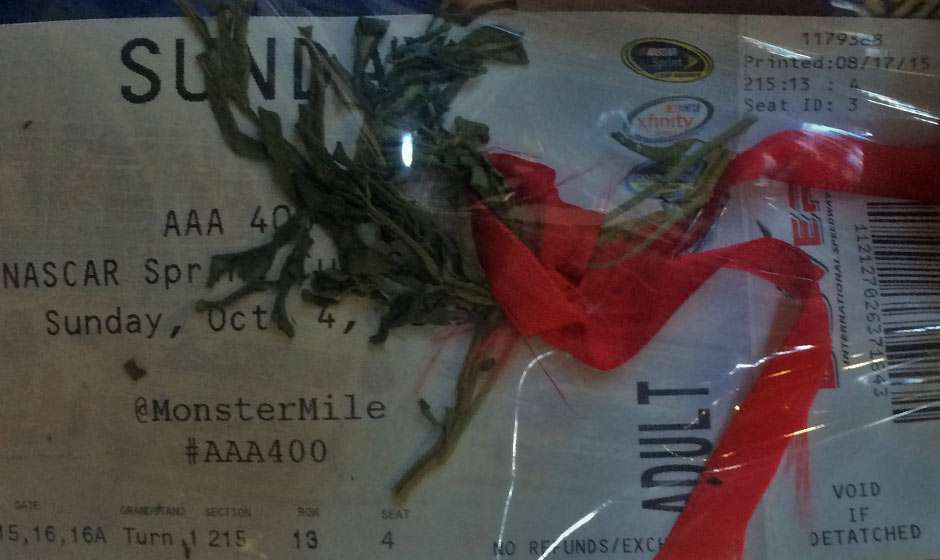 According to South American lore, carrying the plant is supposed to ward off ailments, bad mojo, evil and bad hair days. (See Things you didnât know about Classic competitors) Rodriguezâs mother tied the traditional red ribbon around it, but that certainly looks like Fabianâs NASCAR ticket.