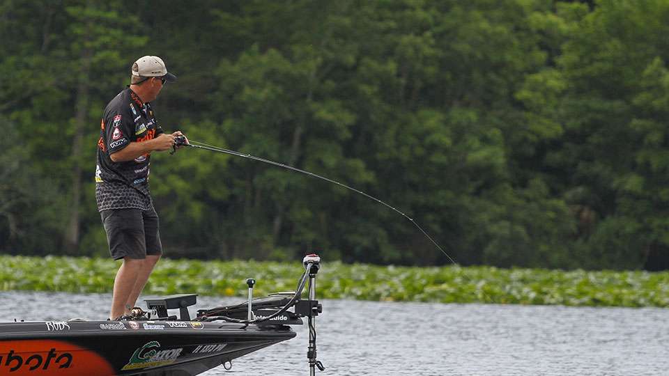 The shell bars have been very kind to Prince this week as he was running a postspawn pattern and rarely sight fished unlike most of the other anglers.
