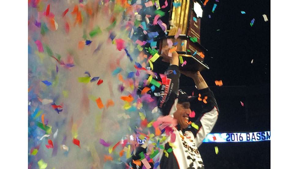 Then it was click, click, click away as the colored confetti and smoke blew like a volcano. 