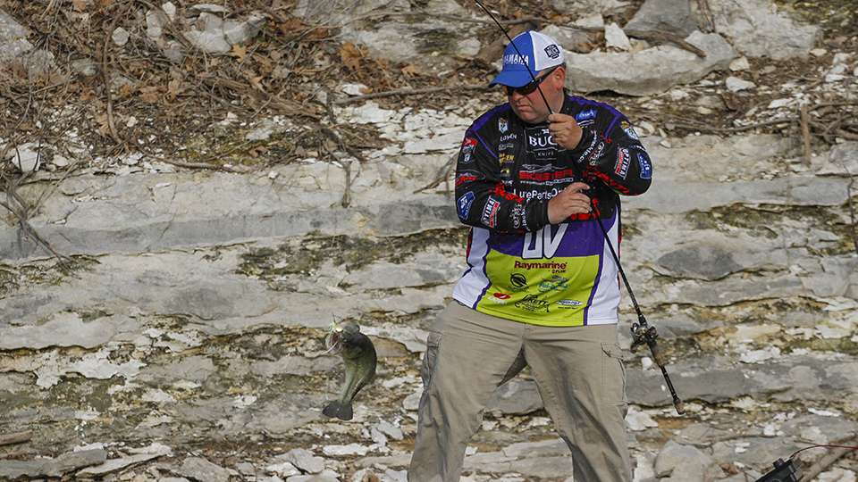 Lowen is one of the best spinnerbait fishermen in the Elite Series field. He finished second on the Chesapeake Bay by utilizing the blade and is keeping it in his rotation this week too.