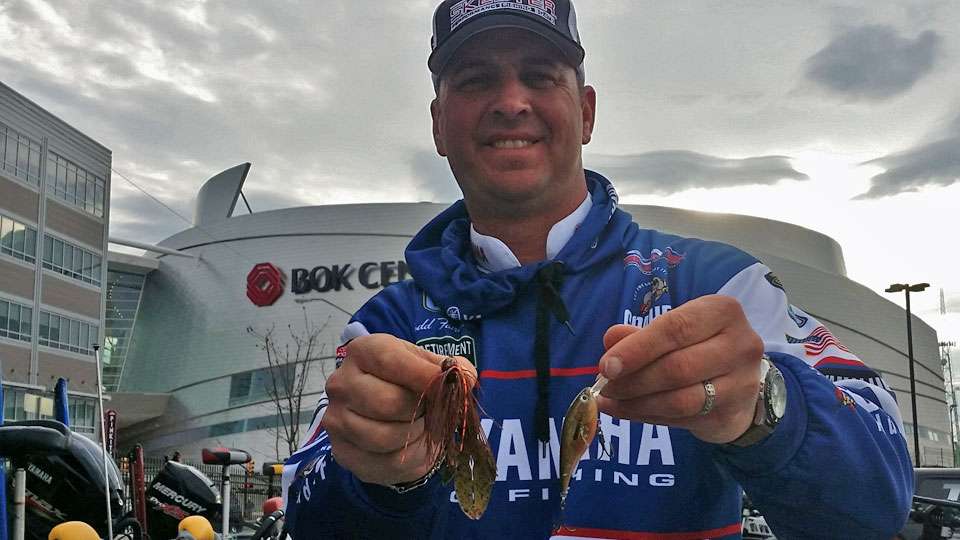 <b>Sixth: Todd Faircloth</b><br>  Todd felt that he was successful because he was working his bait out a little deeper than most. He fished rock, wood and docks in 4 to 10 feet in the upper lake. His main bait was the same one he used in the 2013 Grand Classic: a 1/4-ounce Strike King Bitsy Bug jig (brown with a little orange) with a Strike King Baby Rodent (green pumpkin). He also cranked a Strike King Lucky Shad (orange bream).